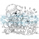 Clear Stamp, Hunde mit Plattenspieler