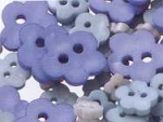 Knöpfe Blumenmix blau