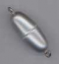 Magnetverschluss oval, silber matt