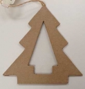 Pappmaché-Tannenbaum mit transparenter Einlagescheibe