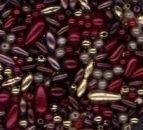Perlenmix rot-gold