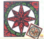 Embossingschablone Quadrat Blume 9