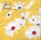 Serviette Blumen gelb