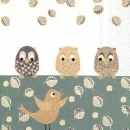 Serviette Eulen, Song Contest, grau