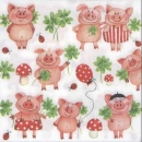Serviette Glücksschweinchen