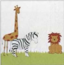 Serviette Lustige Tiere