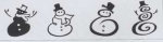 Mini-Stempel 4 Schneemänner