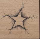 Stempel Stern mit Risse