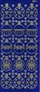 Glitzer-Sticker Weihnachtskugeln blau-gold