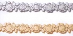 Verzierwachsstreifen Rosenranke silber